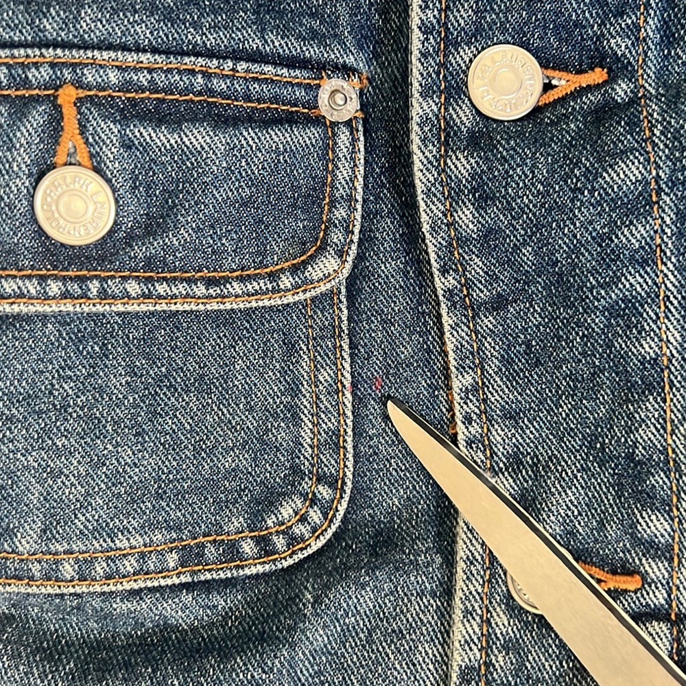 Sold 🌻 Vintage Polo Ralph Lauren Denim Trucker Jean Jacket M Unisex - Picture 10 of 11